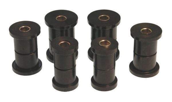 Prothane 81-87 GM K30 Rear Spring & Shackle Bushings (w/ 1 3/8in OD Frame Shackle Bush) - Black - 7-1006-BL